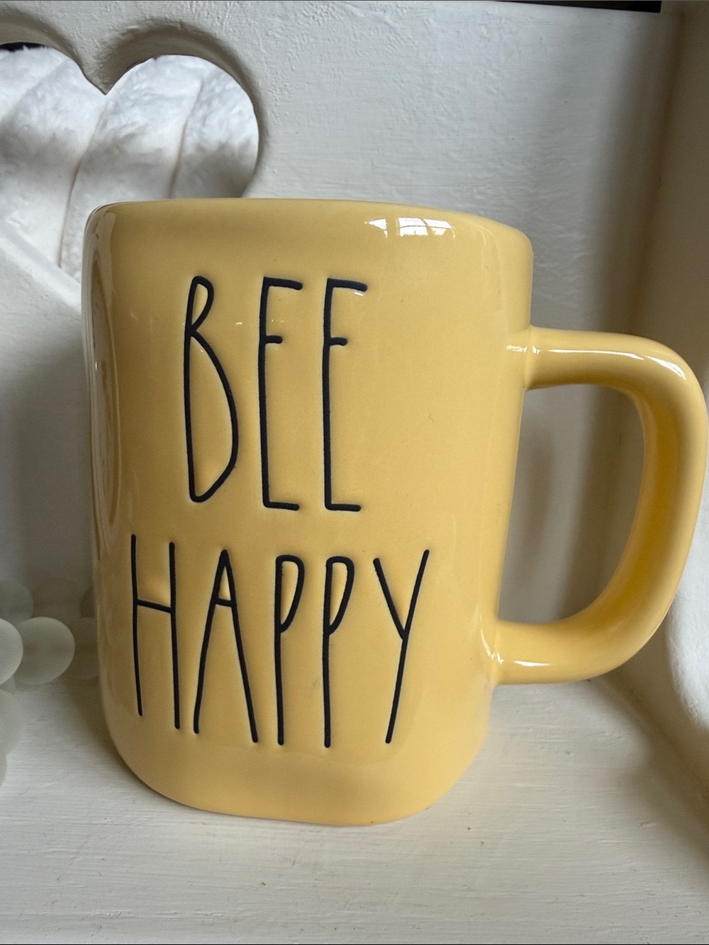 Rae Dunn  "Bee Happy" Ceramic Mug